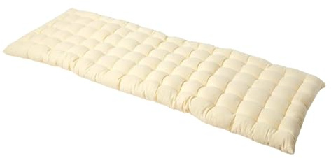 Homescapes Bankauflage 3-Sitzer Creme – Sitzkissen Bank Outdoor/Indoor, Oeko-TEX-Zertifiziert, Sitzauflage waschbar für Gartenbank & Sitzbank, 143 x 48 cm
