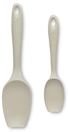 Zeal JSET1C Non-Stick Silicone Large & Small Spatula Spoon-Cream