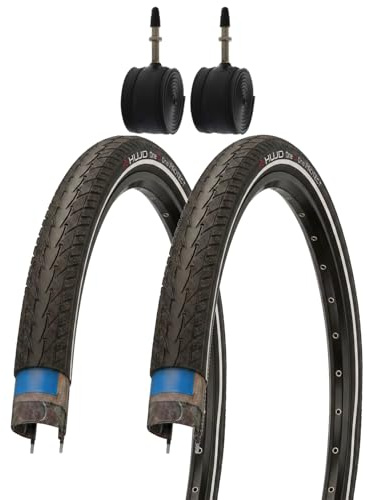 Kujo Fahrradreifen Paar 700x38c mit Kevlar Protect 2.5 mm Pannenschutz, 40-622, 28x1.50 Zoll, für Trekking-, City-, Gravelrräder, inkl. Schläuche mit Franz. Ventilen
