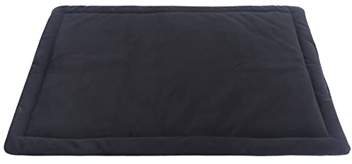 IEUUMLER Hundematte, Hundekissen Weiche und warme Hundebett Rutschfestem Waschbar Haustiermatratze Plüsch Wärmehundematte für Hunde und Katzen FC004 (102 * 69cm, Black)