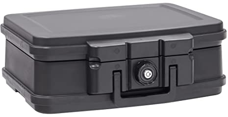 ARREGUI MT1104 Mallette de sécurité Anti Feu, Coffre fort Ignifuge et Etanche avec serrure à clé, portatif, Porte document résistant au feu eau, Certifié, Taille A4, Noir, 16,5 x 44 x 37 cm