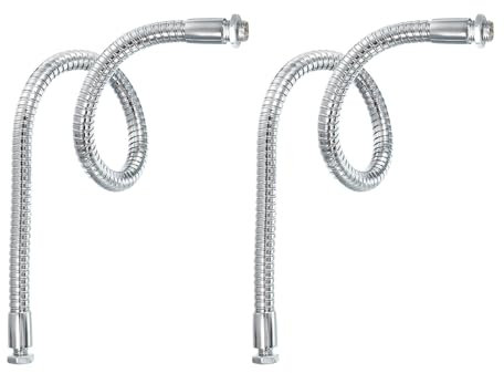 PATIKIL 15.7 Microphone Col Cygne, 2Pcs M10/M8 Filetage 10mm Métal Universel Tuyau Flexible Bras Col Cygne Tube Extension pour Multifonction Bricolage, Argenté