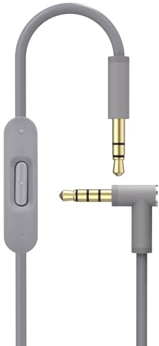 Toxaoii Ersatz-Audiokabel mit Inline-Mikrofon und Steuerung, kompatibel mit Beats Solo 2/3/4/Studio 3/Pro/Detox/Wireless/Mixr/Executive/Pill-Kopfhörern (grau)