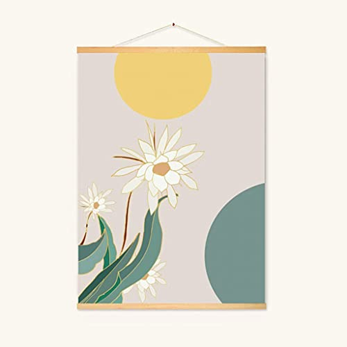 Posterleiste Holz Magnetische Poster Aufhänger Rahmen, Poster Rahmen Für Kinder Gemälde, Leinwand Kunstwerk,Easy Use Wandbild,Poster Aufhänger Rahmen Hängen (Color : D, Size : 50X70CM)