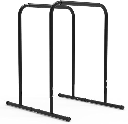 leikefitness Estación de dominadas de altura ajustable para entrenamiento de fuerza, estación de tríceps, flexiones para gimnasio en casa