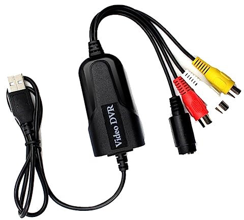 Otueidnsy Convertisseur CVBS Carte de Capture Vidéo USB Adaptateur Audio Vidéo USB 2.0 Accessoires Pièces pour Caméscope DVD Informatique