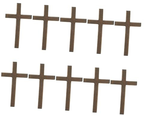 Garneck 10stücke -kreuz-ornamente Handgefertigte Tragbare Holzkreuze Für Bastelprojekte Religiöse Dekoration Und Besondere Anlässe