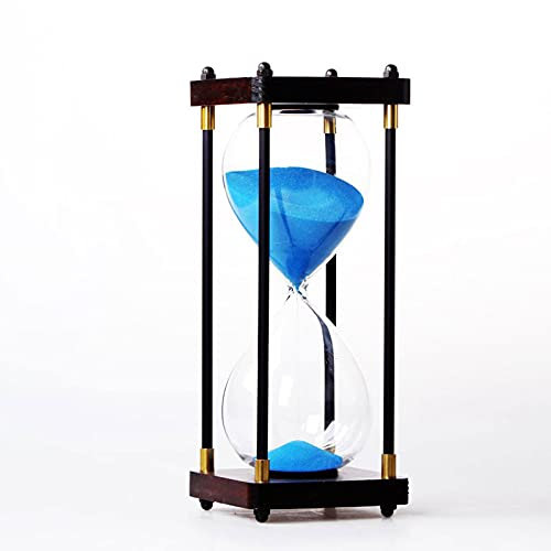 60-Minuten-Sanduhr aus Holz, großer Timer, dekorative Dekoration für Zuhause, Schreibtisch, Weihnachten, Geburtstag, Geschenk, Büro, Schreibtisch, Schlafzimmer, Party, Urlaub, Holz-Timer