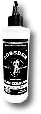 BOSSDOG Clear Dry Wood Glue 8.5 fl oz. Strong Bond, Fast Drying, Cutting Board Safe, Dries Clear, Carpentry Projects, DIY Home Repair, Woodworking, Furniture Repair. Made by a Maker, for Makers