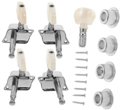 VICASKY Banjo Tuner Set Tuning Kit Tuners Silver Zinc Alloy PVC Sturdy Rust Resistant Improving Sound Musical Instrument Accessories for Banjo Mandolin