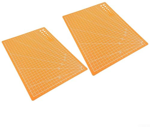 Oniissy 2 x A4/A5-Schneidematte zum Quilten, selbstheilend, einseitig, zum Quilten, Nähen, Papierschneiden, Schnitzen, präzise Schnitte, saubere Linien, blau, gelb, grün (2 Stück A4 gelb)