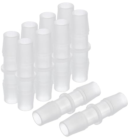 Rebower 10 Pack Plastic Hose Barb to Adapter, 3/8 Barb x 3/8 | for Home Gardening, Water Treatment, Hose Quick Connect Fittings