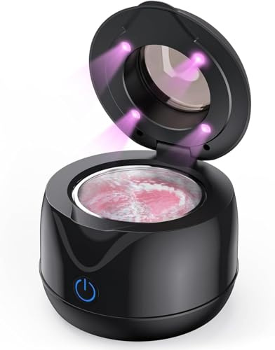 Ultrasonic Cleaner 230ml Glasses Cleaning Device 42 kHz -45 kHz Jewellery Silver Cleaner with Cleaning Dentures Jewelry Glasses Watch Metal Coins