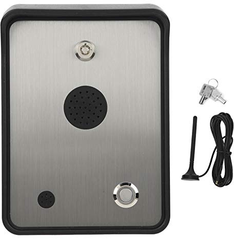 GSM Audio Intercom, Hands-Free Access Control System with Remote Mobile Phone Control, Built-in 1000mAh Battery for Power Failure Backup, Weather-Resistant ABS Housing for Home, Gate and Office Entry