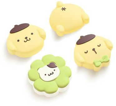 Kuitmor Capuchons de Joystick pour Switch 2, Embouts de Manette en Silicone Souple, Protection antidérapante avec Motifs Kawaii en 3D, Accessoire pour Switch 2025, Lot de 4 (Pompompurin)