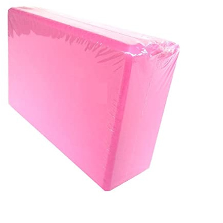 JINGYAN Yogablock Eva Yoga Cork Block Brick Pilates Foam Home Stretch Fitness Exercise Gym Sport Övning Verktyg Träning Kroppsformning(Pink)
