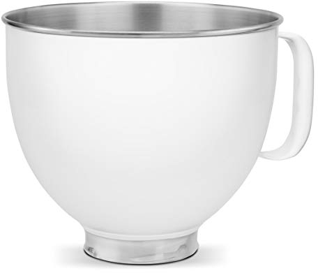 KitchenAid Metallic Bowls white 5KSM5SSBWH Schale aus Metall, 4.8 liters, weiß
