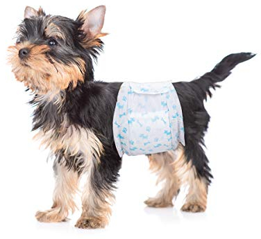 Flying Paws Rüdenwindel,60 Stück XS Einweg-Hundewindeln für Rüden,Super Saugfähig Hundewindeln für extra kleine Rüden,Passform 15-33 cm