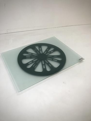 Base tv girevole, rotazione facilitata, realizzato in vetro temperato satinato dimensioni cm 44x33