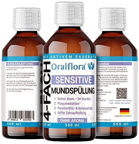 3x bain de bouche très efficace 500ml avec dioxyde de chlore CDL - haleine fraîche 24h - bain de bouche