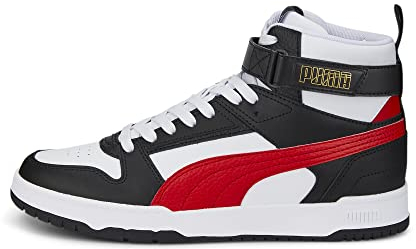PUMA RBD Game, Sneaker Unisex - Adulto, White High Risk Red Black Team Gold, 39 EU