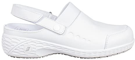 SAFETY JOGGER Scarpe da Lavoro da Donna 35 EU – Sheila – Leggere, comode Scarpe Antinfortunistiche con Chiusura in Velcro, Ideali per Cura, Cucina o Interni, Antiscivolo, in Pelle, Oxypas, Bianco, 37