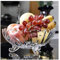 SIDSONS Large Clear Glass Fruit Bowl- Creative Footed Modern Deep Dish Pudding Trifle Dessert Serving Bowl Dish- Fruit Salad Decorative Bowl 23cm 11cm Height