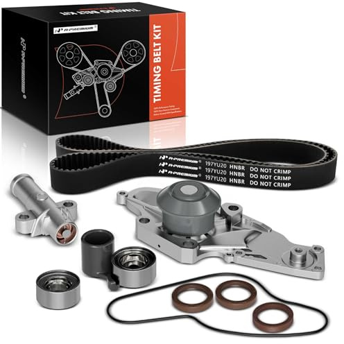 A-Premium Timing Belt Kit and Water Pump Compatible with Honda Accord 2003-2017, Pilot, Odyssey, Ridgeline & Acura MDX, RDX, RL, TL, TSX, ZDX & Saturn Vue - SOHC V6 3.0L 3.2L 3.5L 3.7L