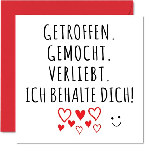 Stuff4 Romantisch Karte Hochzeitstag Jahrestag, Ich Behalte Dich | Niedliche Lustig Hochzeits-Jubiläum Karten für Freund Freundin Ehemann Ehefrau Männer und Frauen Ihr Ihn