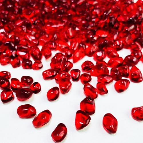 Siencooray Pietre di vetro per acquario, 0,9 BL, ciottoli di vetro del mare rosso, atossici, pietre preziose artificiali per tartarughe, vasi, vasi, terrari, decorazioni per vasi di fiori