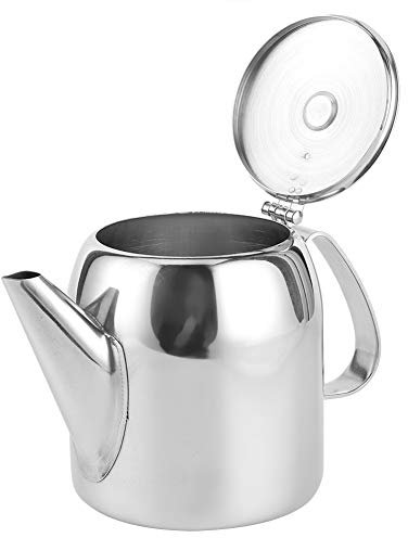 Teiera bollitore, teiera in acciaio inox con beccuccio corto freddo per hotel e ristorante (circa 500 ml)