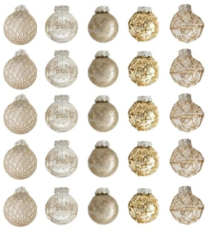 Vdaxvme Sfera di Natale ornamento da tavolo decorazioni scintillanti palline per festival set albero di Natale e decorazione per feste essenziale