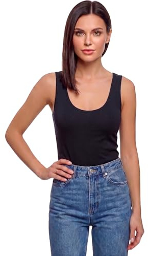 o-day Coconuda - Camiseta de tirantes para mujer de algodón bielástico, hombro ancho y hombro estrecho, camiseta de tirantes ajustada S-XL, XL