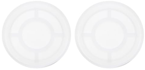 QUARKZMAN 2 Pcs Molde Redondo Pequeño De Resina De Silicona Moldes Blanco | Para Posavasos, Para Bandejas De Resina, Moldes De Resina Epoxi Para Posavasos Bandejas DIY Arte Tazones