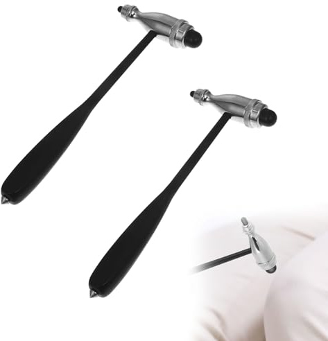 2 Pcs Neuro Reflexhammer mit Doppel Kunststoffkopf,Neurologischer Reflexhammer