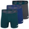 New Balance Men's 6 Boxer Brief Trunk Underpants Fly Front with Pouch, 3-Pack, Techtonic Blue/Deep Jade/Thunder, Large