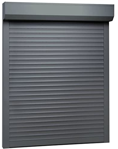 vidaXL Rollladen Gute Wärme- und Schalldämmung Rollladenpanzer Behang Rolladen Rolladenbehang Vorbaurollladen Vorbaurolladen Aluminium 100x130cm Anthrazit