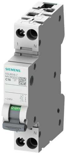 Siemens 5SL Miniaturüberlastschalter Typ B, Pol 1-polig 13A 400V ac, Abschaltvermögen 6 kA SENTRON