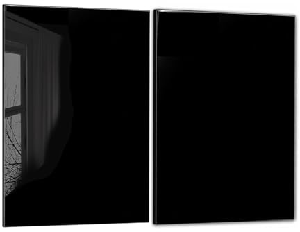 TMK ArtDeko Herdabdeckplatte 2 Teilig 30x52 cm - Spritzschutz Herdabdeckung – Herdschutz aus Sicherheitsglas – Robust, Hygienisch & Rutschfest– Schutz für Induktion, Ceran, Gas & Elektro