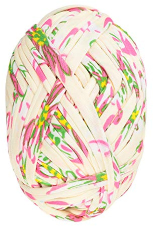 Cotone Stampato Cordoncino Elastico Striscia di Cotone Cordoncino Elastico Floreale Coreano per Orecchio Fai da Te (Giallo Chiaro)