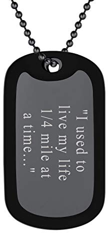FindChic Schwarz Militär Armee Dog Tag Anhänger mit Namen Text Gravur klassischer Erkennungsmarke Anhänger für Valentinstag Geburtstag