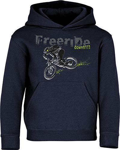 Barntröjor: Freeride Downhill – huvtröja huvtröja tröja cykel present pojkar & flickor – cyklist – mountainbike MTB BMX skoter hjul utomhus pojke barn sport tröja födelsedag