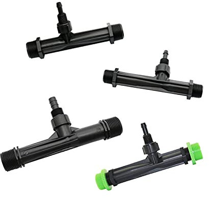 Conexión de agua de pulverización Un inyector de fertilizantes Venturi con 1/2, 3/4, hilo externo de 1 pulgada, fertilización y riego de riego. (Color : Silver)