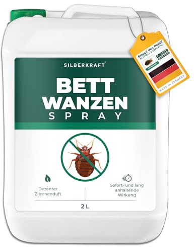 Silberkraft Bettwanzenspray mit effektiver Sofortwirkung [2 Liter] | effektiv Bettwanzen bekämpfen, hilfreiches Anti-Bettwanzen-Mittel