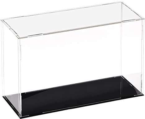 sourcing map Acryl Klar Vitrine Box Staubdichter Schutz 30x10x20cm | Würfel Sammlerstück Ausstellungsbox