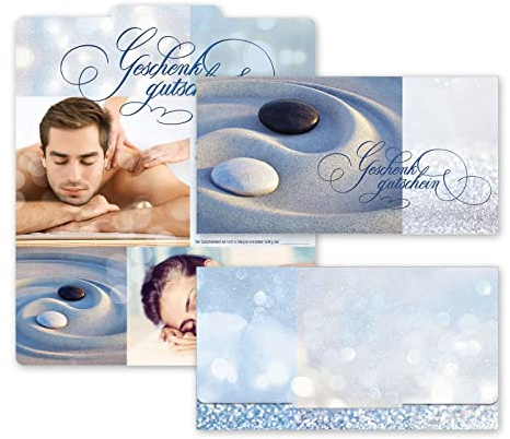 GESCHENKGUTSCHEINcom by POS-HAUER. Faltgutscheine. 50 Gutscheine für Kosmetiksalon Wellness Spa Massagen Beauty.