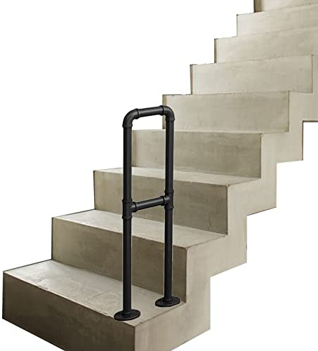 Lsoiup Stair Railing Handrail, Terrace Decking Balustrade for Indoor Outdoor, Non-Slip Safety Support Poles for Garden Loft Corridor Villa Hotel