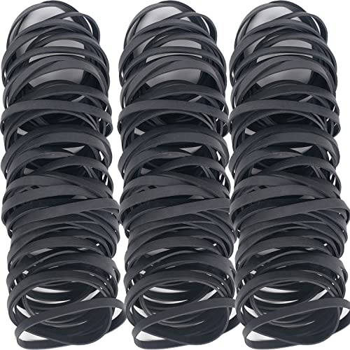 AIWOQI Rubber Bands Size #64 Approximately 0.6lb 120 pieces Elastic Rubber Band Black for Office Supply File Folders Litter Box size 64