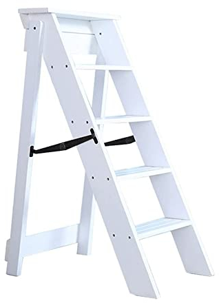 5-Stufen-Leiter, tragbare Trittleiter, klappbare Treppe, Stuhl, Heimküche, Bibliothek, Kletterstufen, Leiter, Holzleiter, Hocker, Bücherregal, Ausstellungsregale