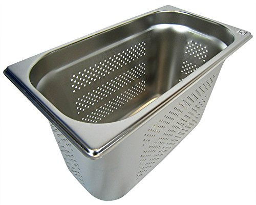 AcMax GN 1/3 Gastronormbehälter GN-Behälter Edelstahl 7,8 Liter Tiefe 200mm GELOCHT